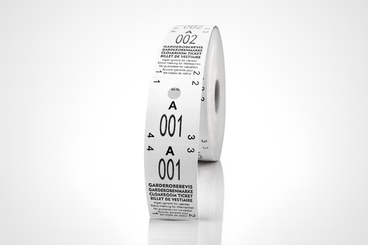 Cloakroom Tickets 2-Parts (500 pcs)