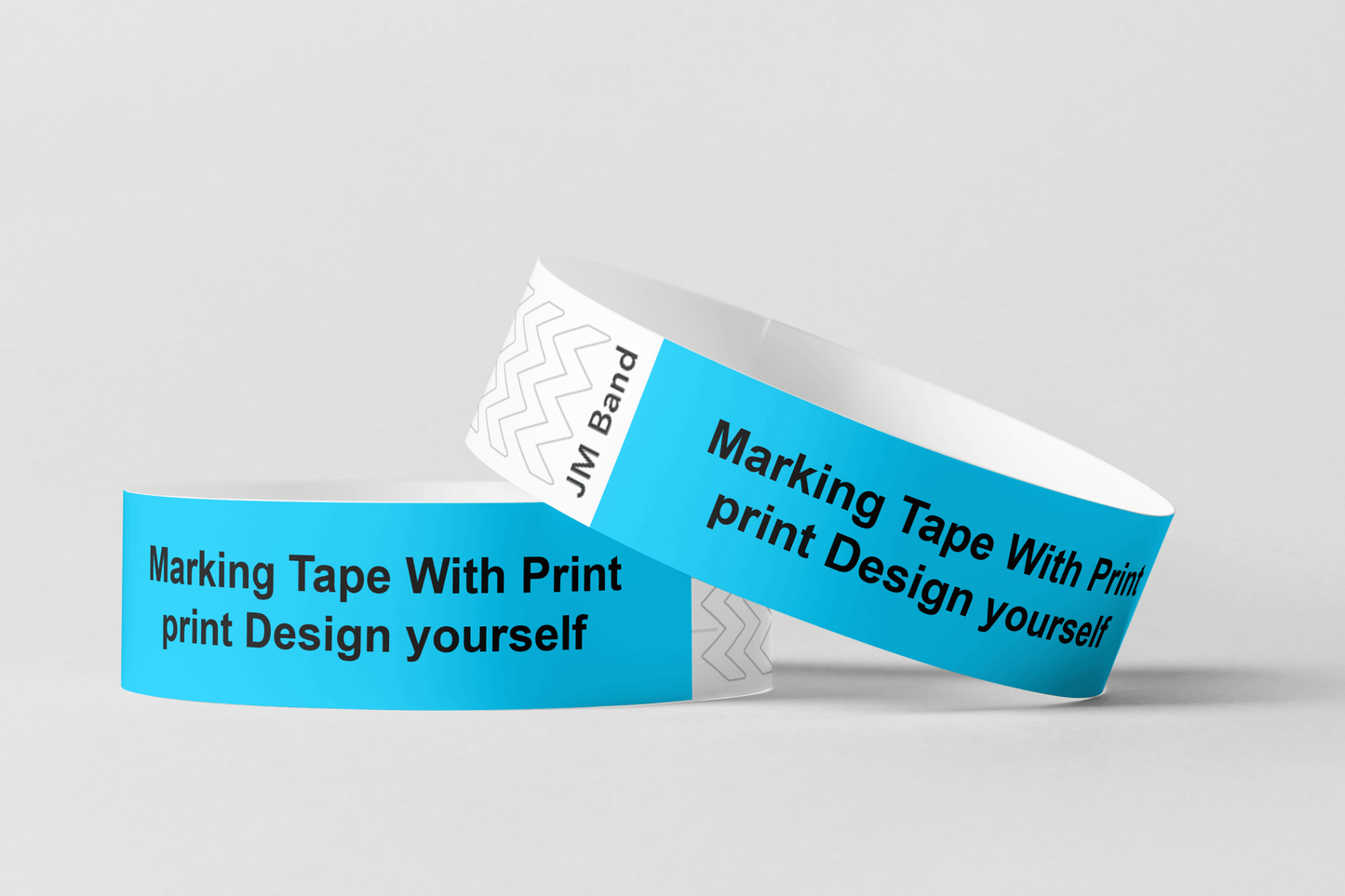 Marking Tape With Print Paper wristbands JM Band EU 10 Blue