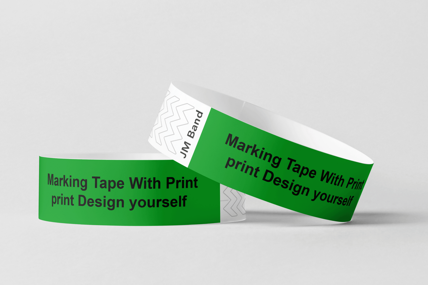 Marking Tape With Print Paper wristbands JM Band EU 10 Dark Green