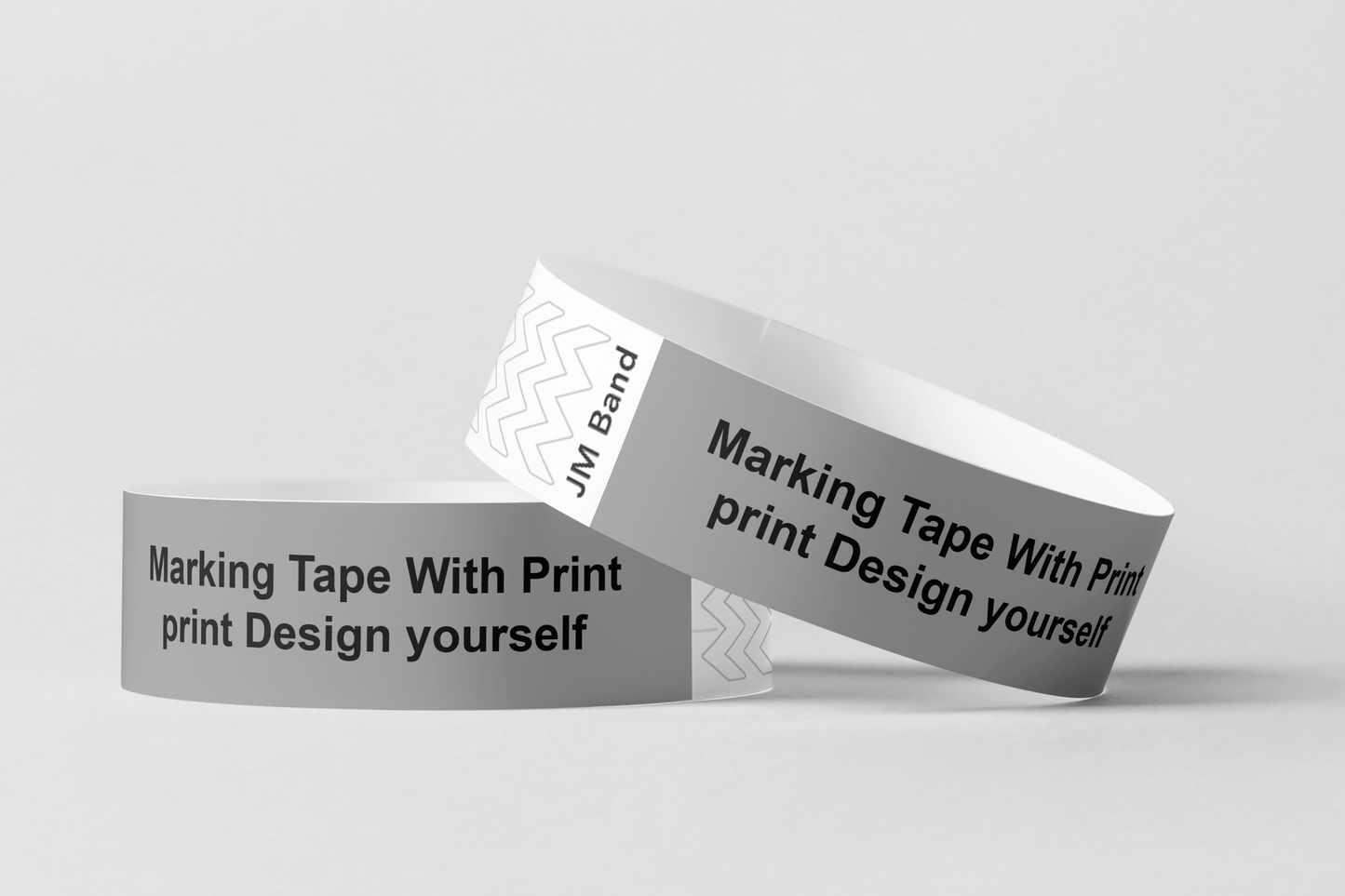 Marking Tape With Print Paper wristbands JM Band EU 10 Gray