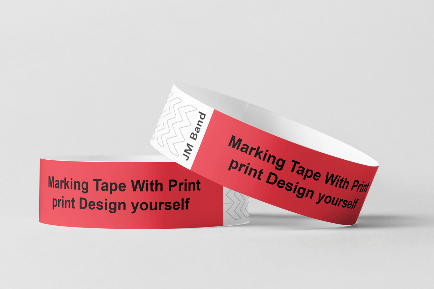Marking Tape With Print Paper wristbands JM Band EU 10 Red