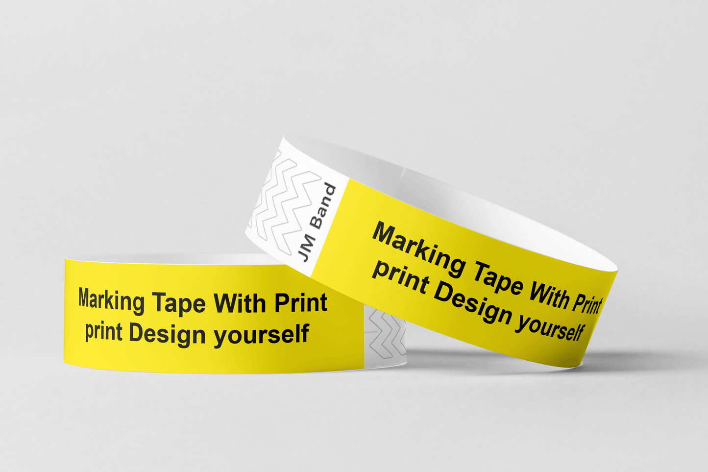 Marking Tape With Print Paper wristbands JM Band EU 10 Yellow
