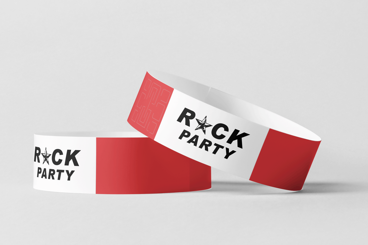 Vinyl Wristbands "H-Shape" with Print Vinyl Wristbands JM Band EU