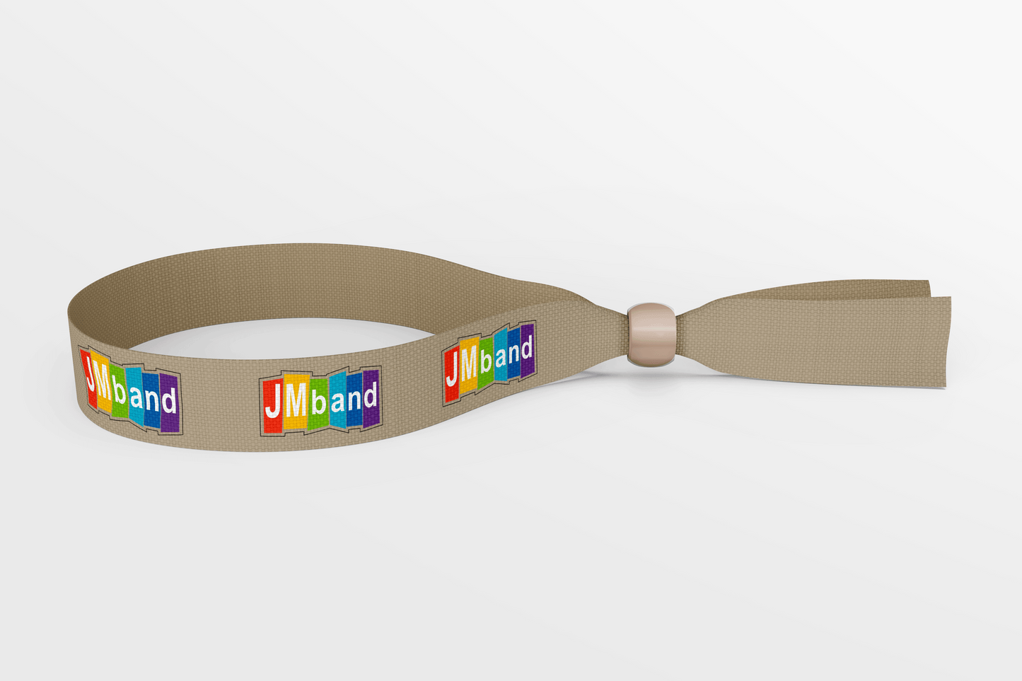 Hemp Fabric Wristbands with 1 Colour Print Fabric Wristbands JM Band EU