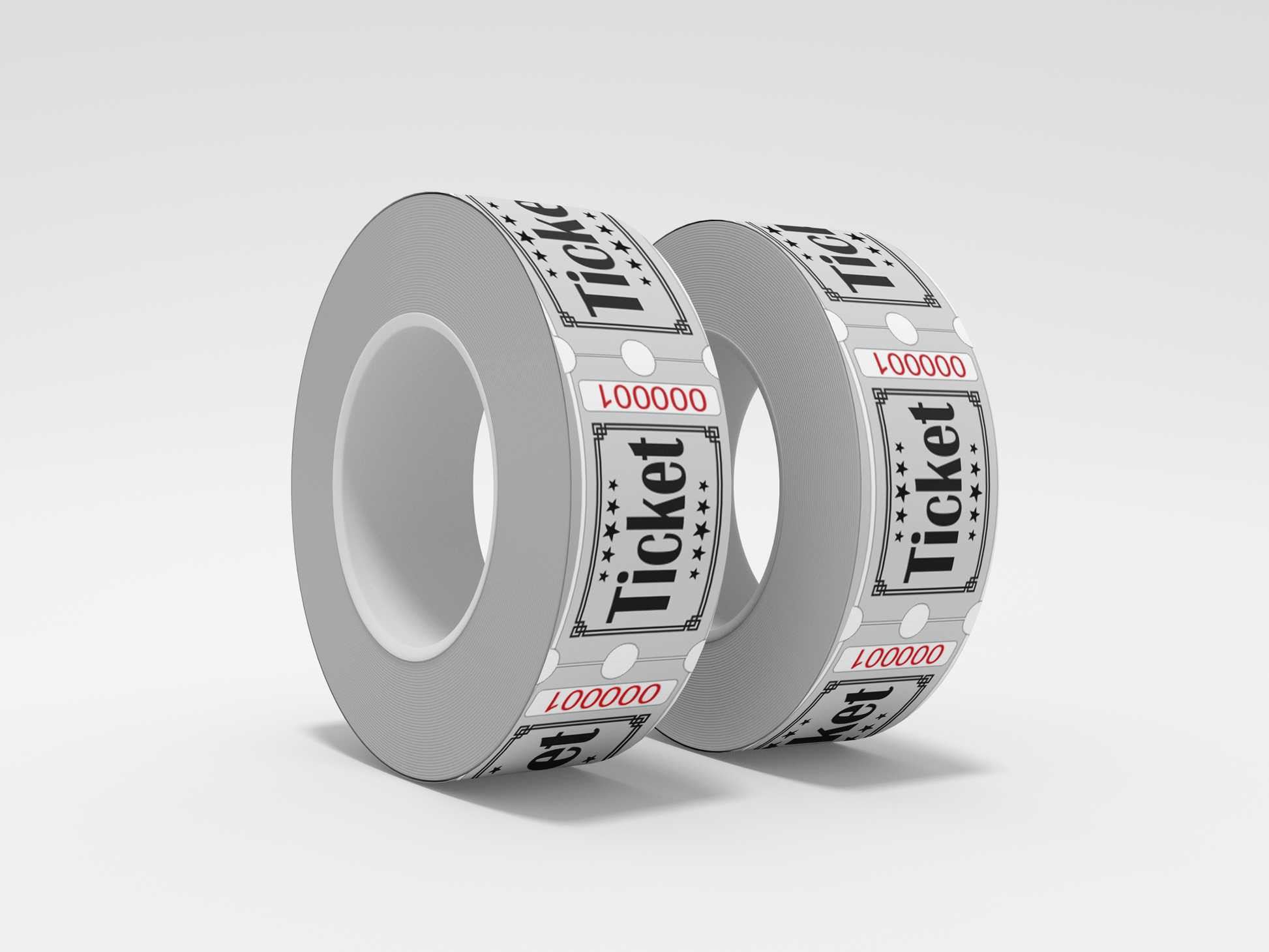 Admission Tickets Roll 1000 X 1 Tickets JM Band® 1 Gray