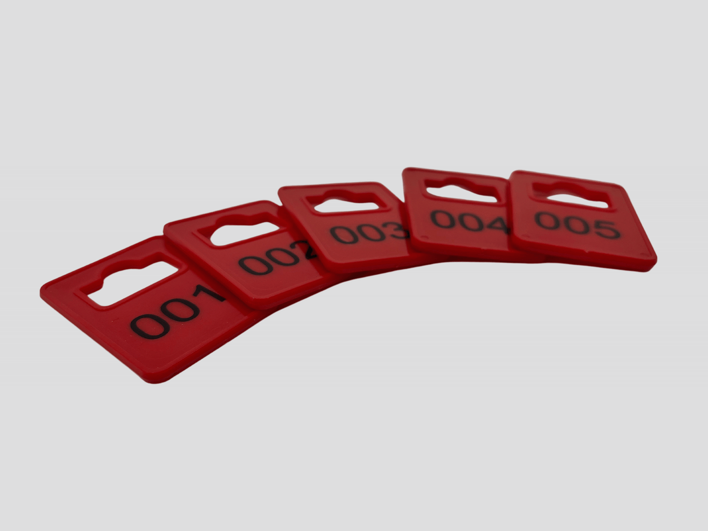 Plastic Cloakroom Numbers D 100 pcs Ticket JM Band EU