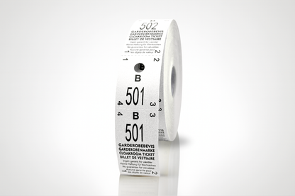 Cloakroom Tickets 2-Parts (500 pcs)