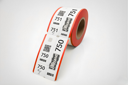 3-częściowe bilety do szatni z nadrukiem