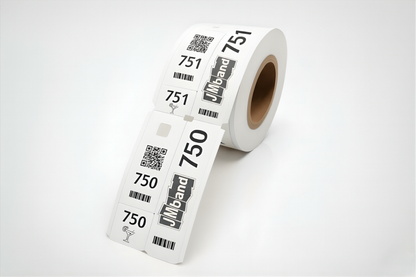 3-częściowe bilety do szatni z nadrukiem