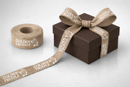 Wstążka prezentowa z tkaniny bambusowej z nadrukiem