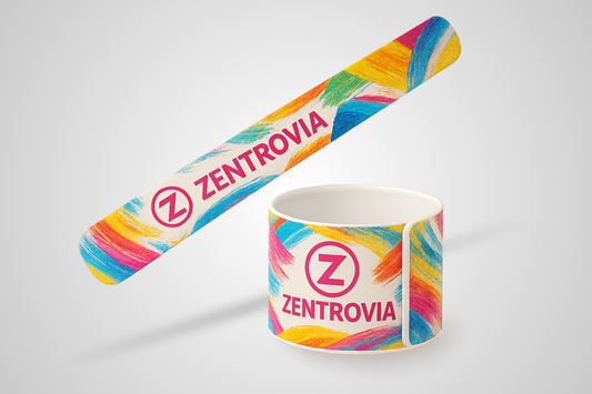 A photo of Colour-Printed Slap Bracelets from JM Band®. Purchase Vinyl Wristbands in 2.5 X 23cm here.