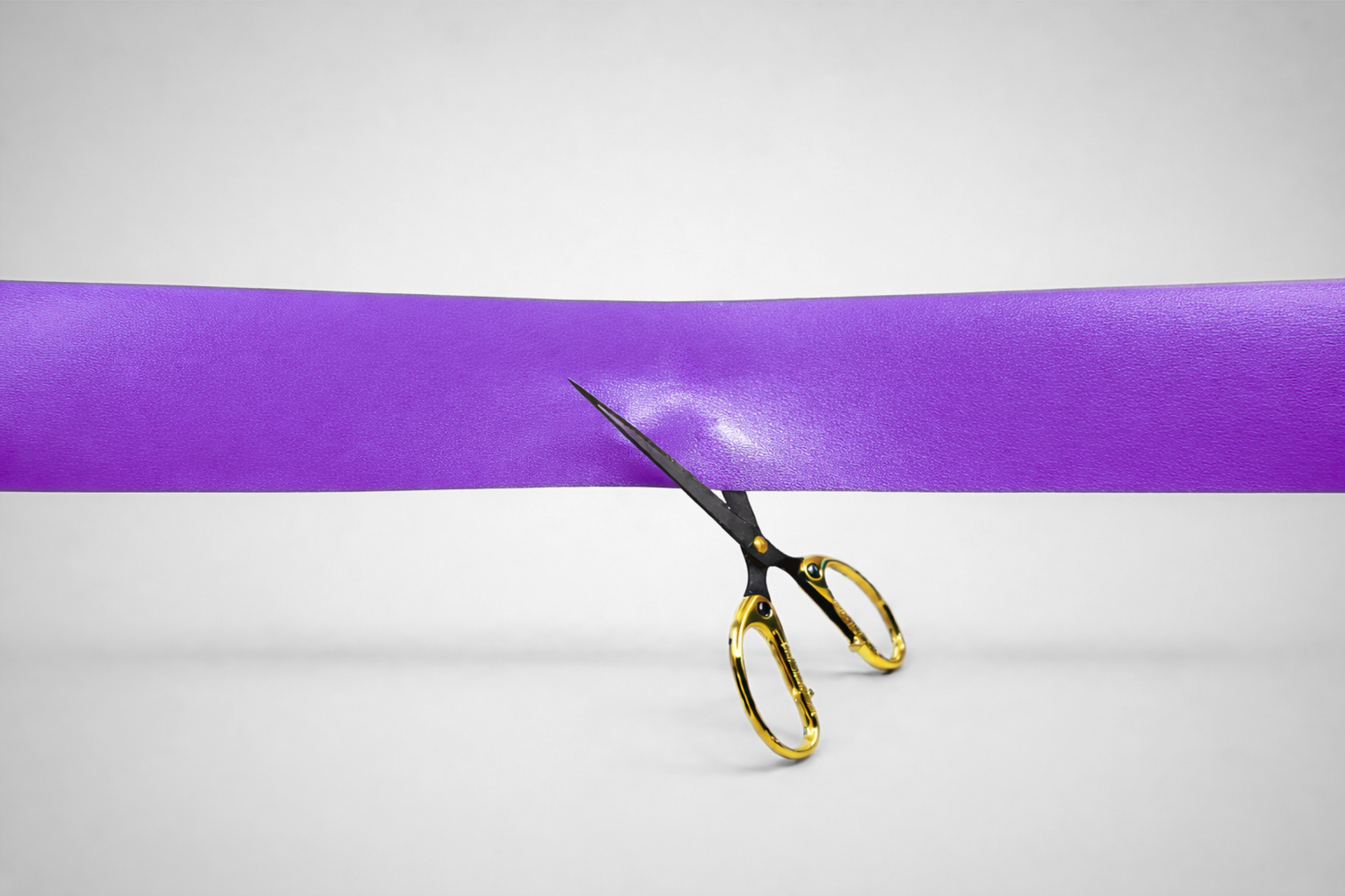 Jednokolorowe, fioletowe wstążki inauguracyjne bez nadruku od JM Band®.