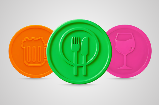 Tłoczone plastikowe bony żetonowe