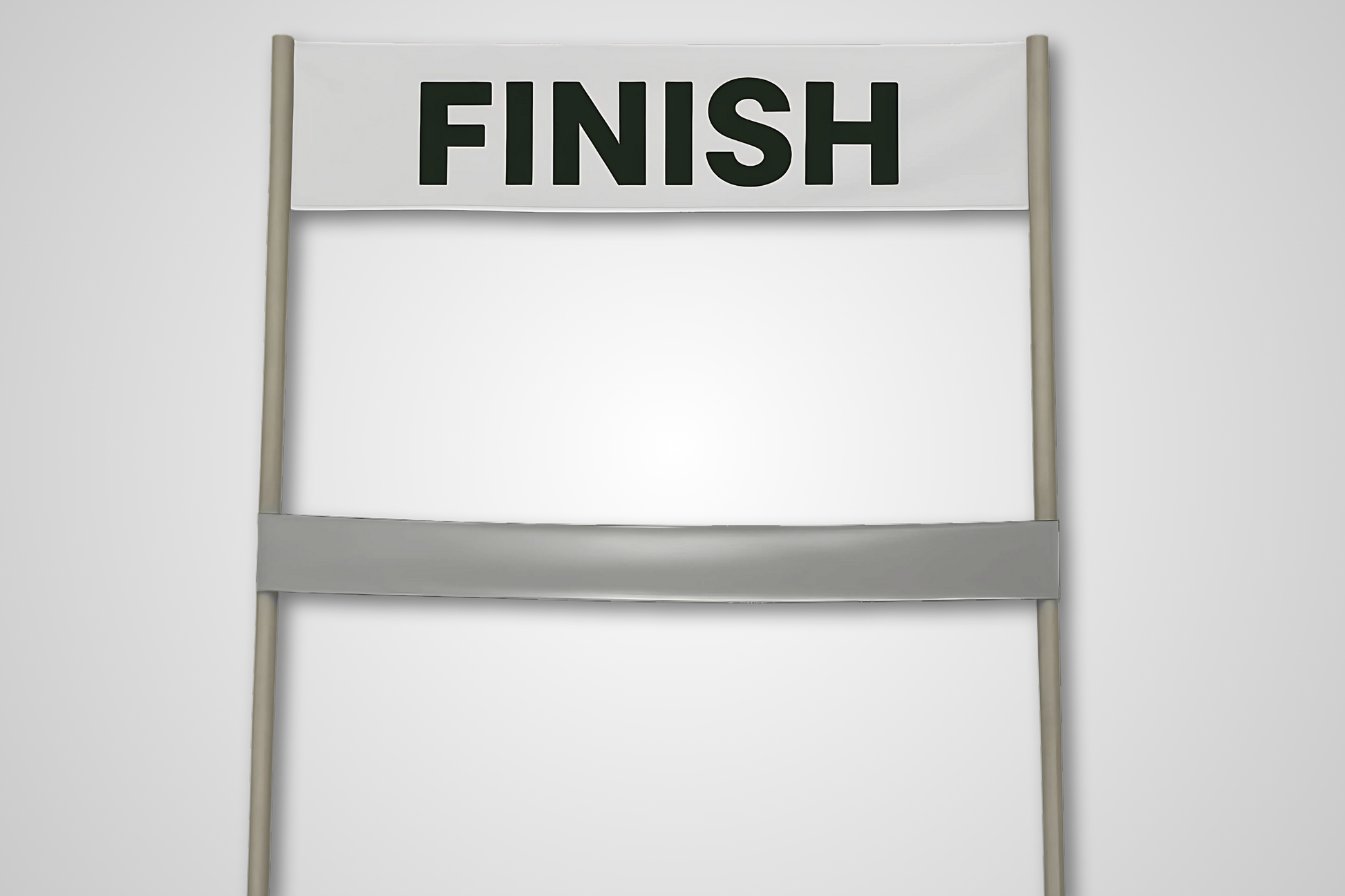 A photo of Finish Line Ribbon without Print from JM Band®. Purchase ribbon in White here.