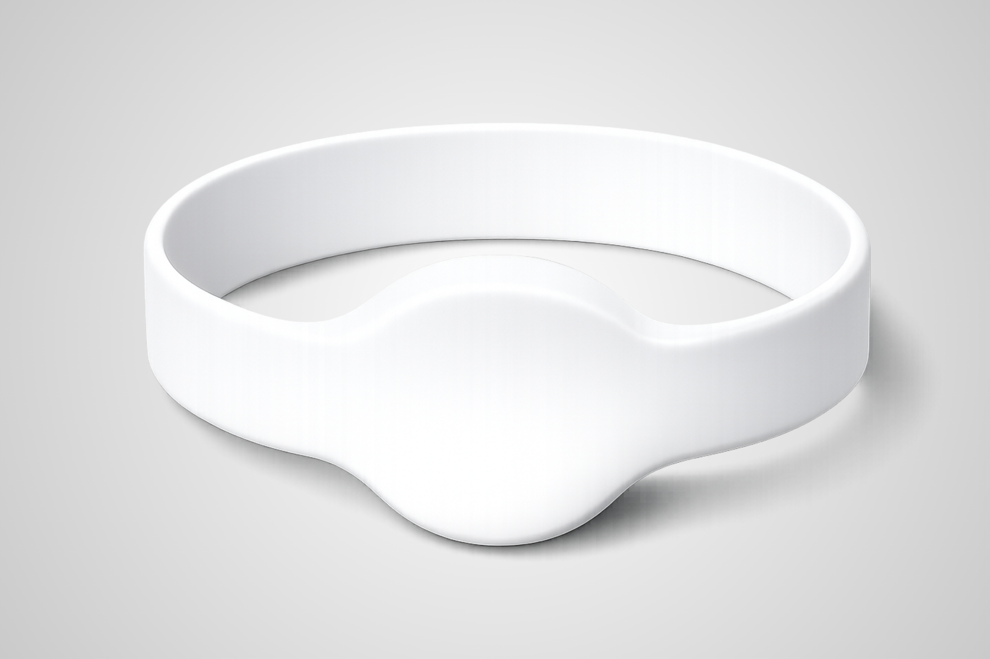 Biała silikonowa opaska na nadgarstek NFC JM02 whitelabel od JM Band®.