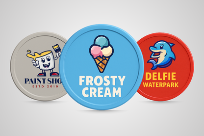 Drukowane plastikowe żetony z logo firmy JM Band®.