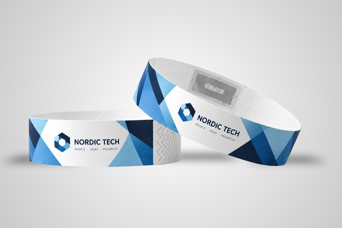 Papierowe opaski na rękę RFID – nadruk kolorowy i Mifare UL EV1