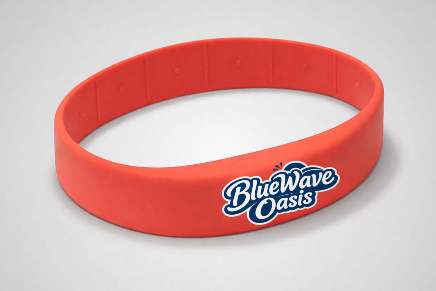 Czerwona silikonowa opaska na nadgarstek z zaawansowaną technologią RFID od JM Band®