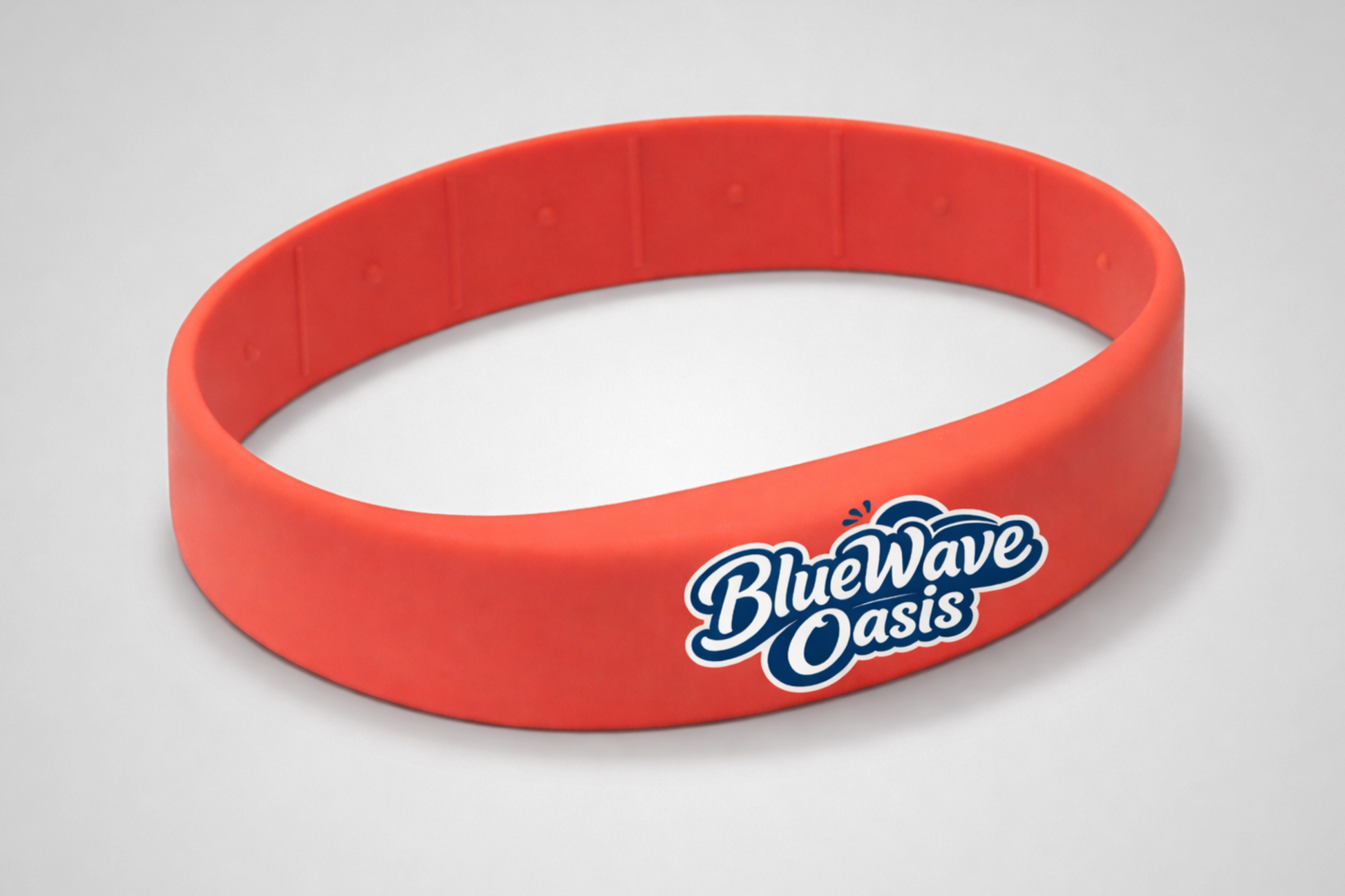 Czerwona silikonowa opaska na nadgarstek z zaawansowaną technologią RFID od JM Band®