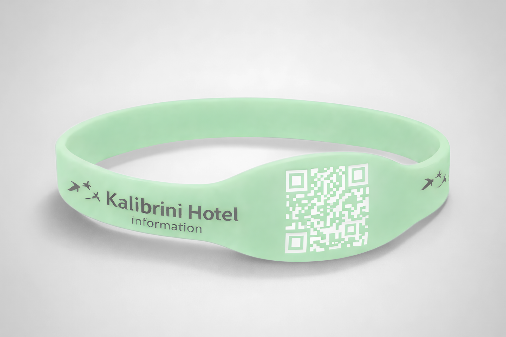 A photo of Silicone Wristbands with QR Code from JM Band®. Purchase Silicone wristbands in 6 mm here.