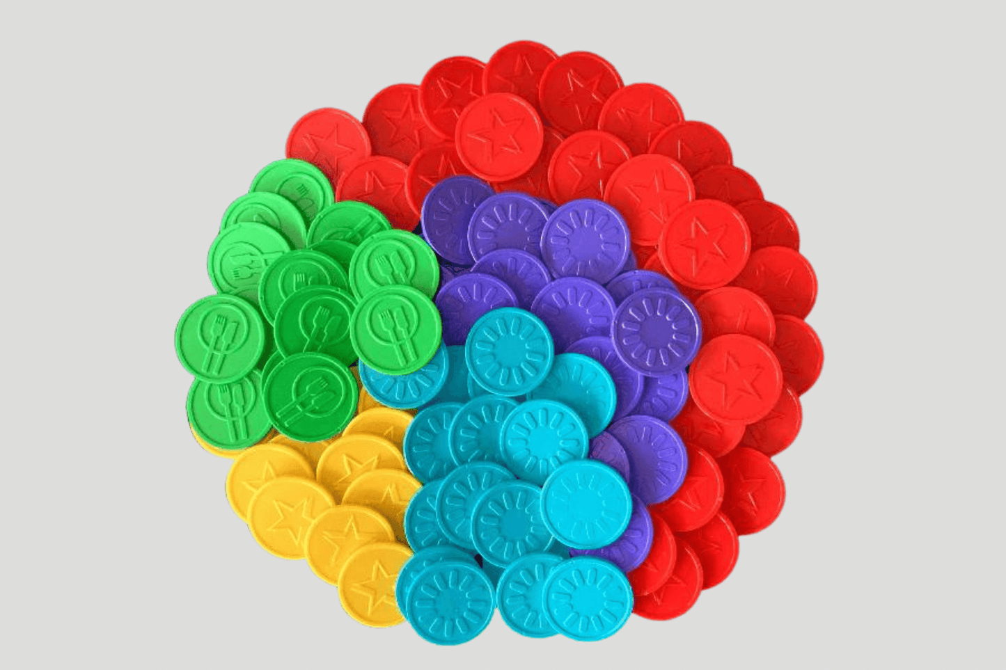 Embossed Plastic Tokens in Stock Tokens JM Band EU   